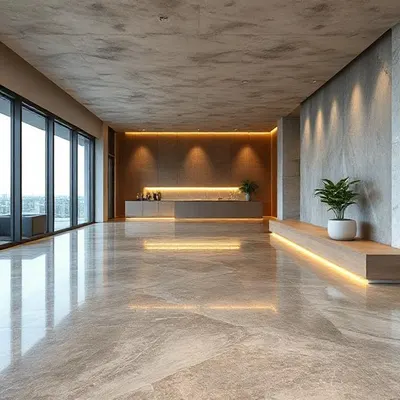 Vancouver polished concrete installation - sustainable low-maintenance flooring with brilliant finish
